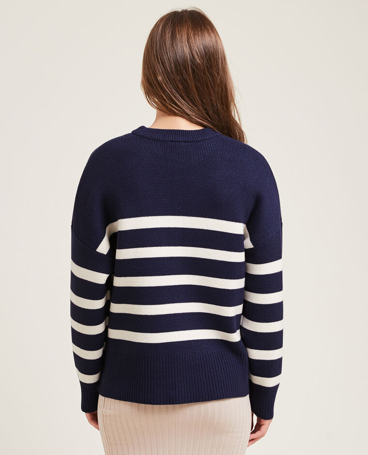 Pull marin en maille bleu marine - Pimkie