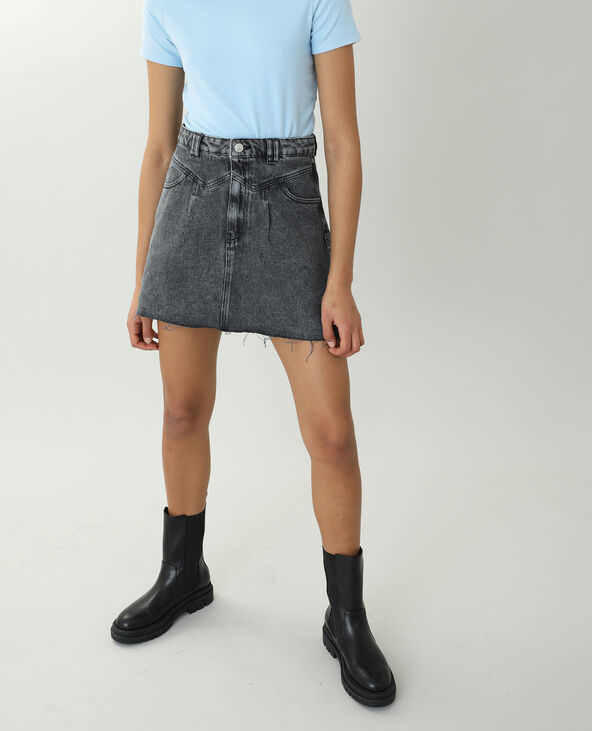 Jupe jean grise cheap