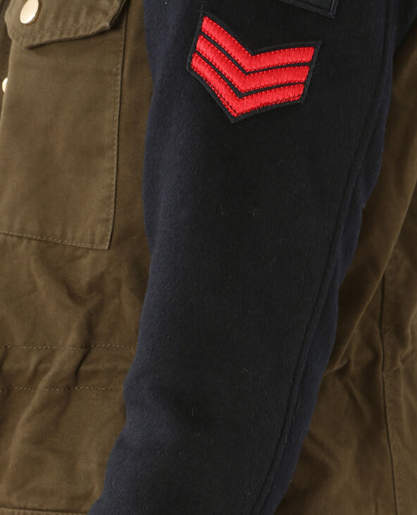 Parka army bi matière vert kaki - Pimkie