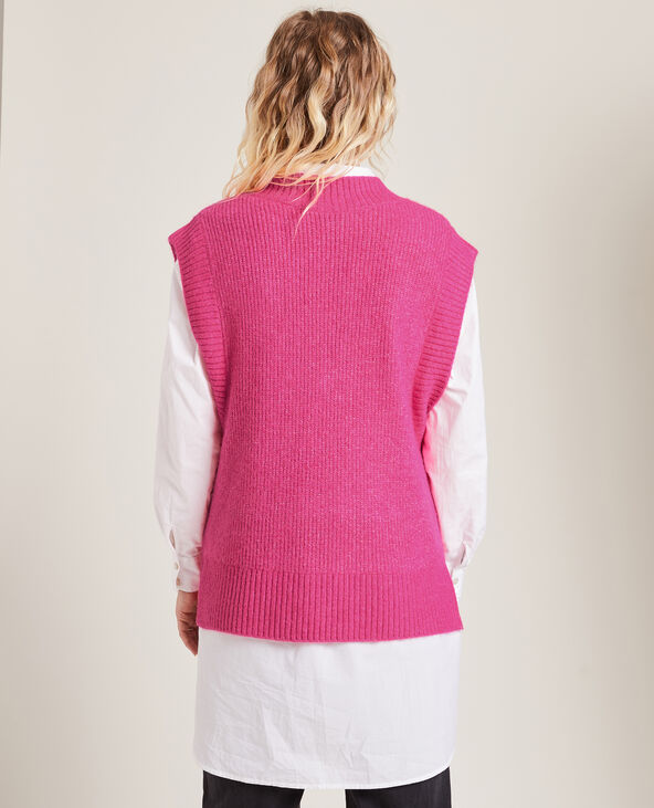 Pull sans manches oversize rose fuchsia - Pimkie