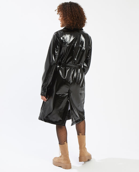 Trench vinyl hotsell noir brillant