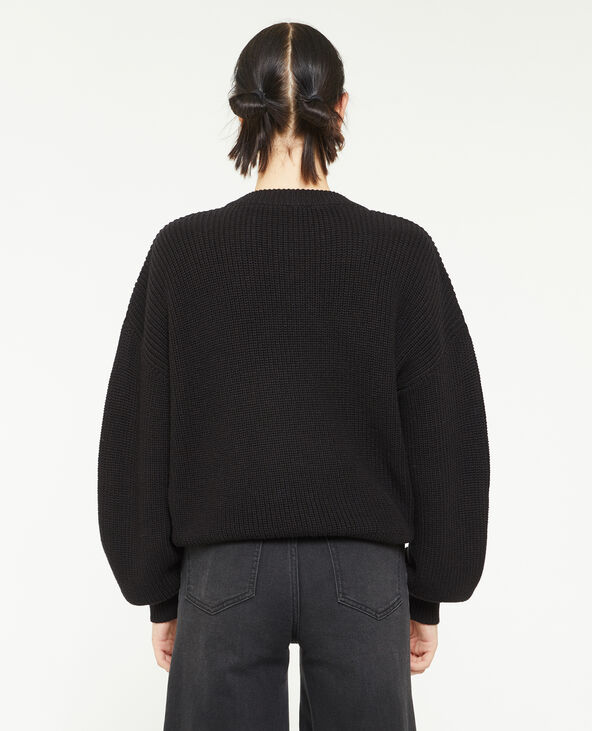 Pull col rond noir - Pimkie