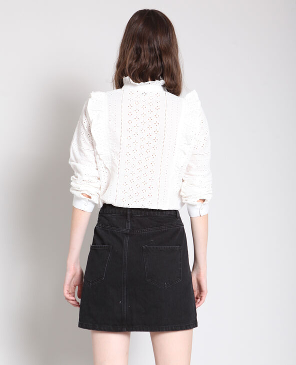 Chemisier à broderies blanc - Pimkie