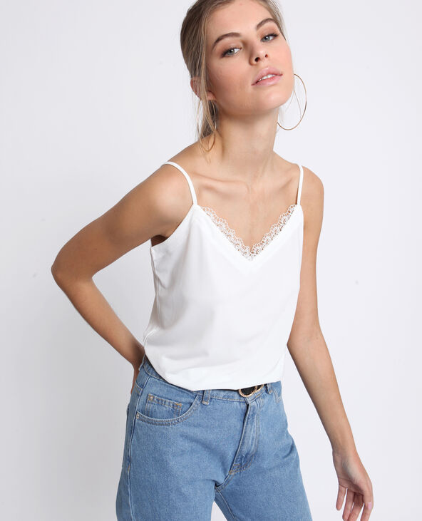 Top dentelle blanc - Pimkie