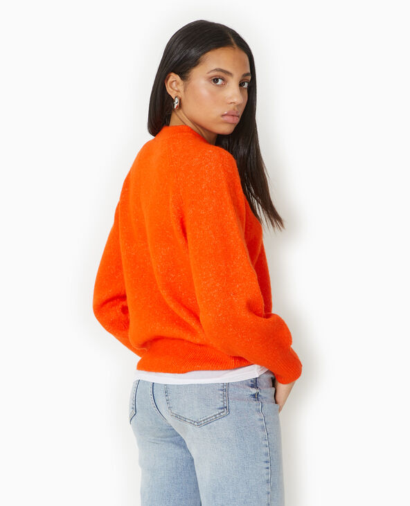 Pull oversize col rond manches raglan orange - Pimkie