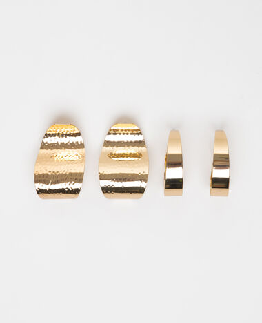 Lot de 2 paires de maxi boucles d'oreilles doré - Pimkie