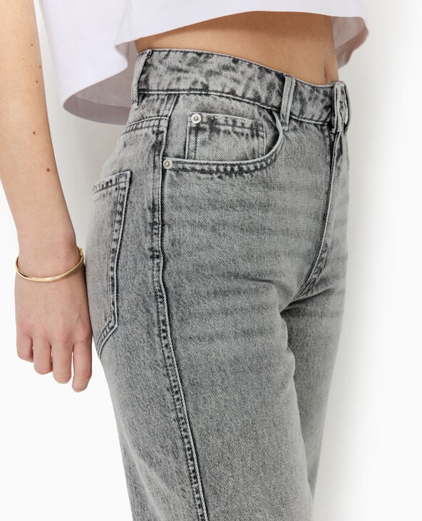 Jean straight taille standard gris clair - Pimkie