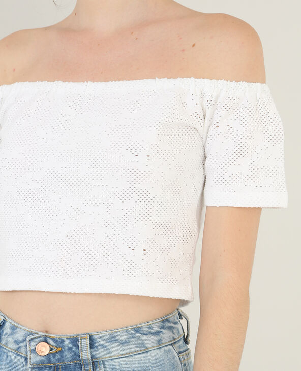 Cropped top vichy noir - Pimkie