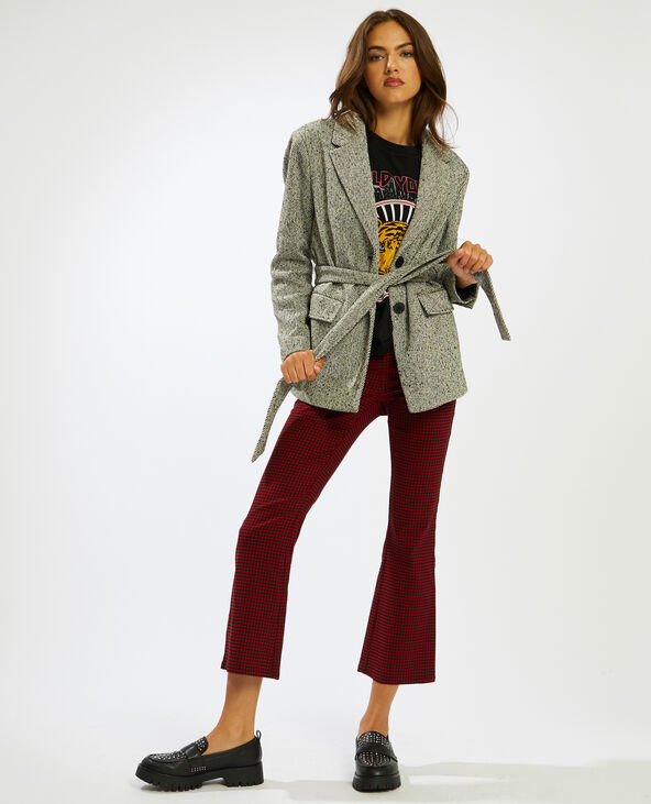 Veste avec ceinture a nouer
