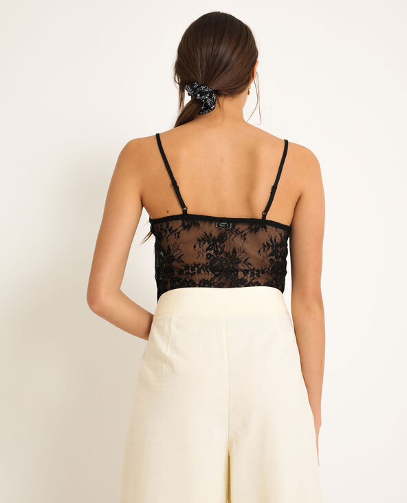 Top court en dentelle noir - Pimkie