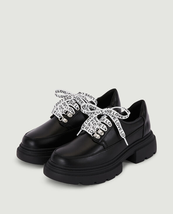 Derbies semelles crantées noir - Pimkie