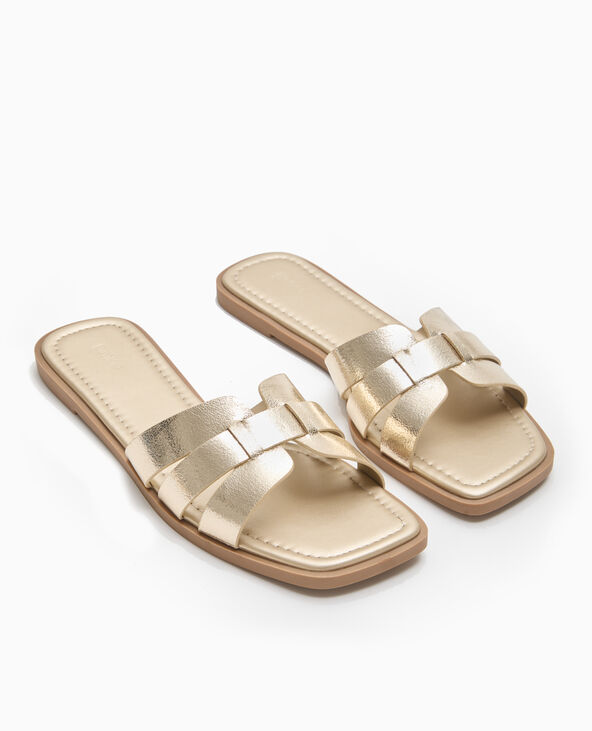 Mules plates doré - Pimkie
