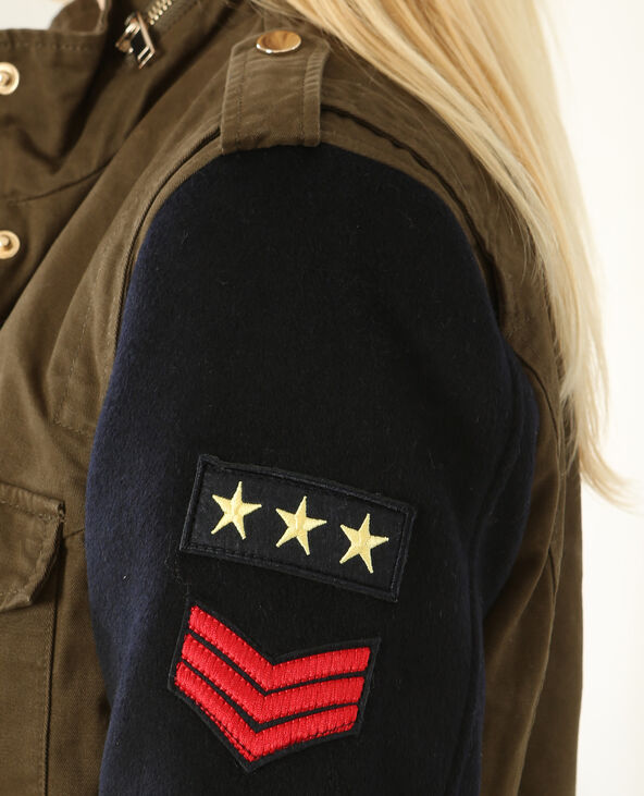 Parka army bi matière vert kaki - Pimkie
