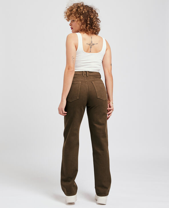 Jean large uni vieux rose - Pimkie