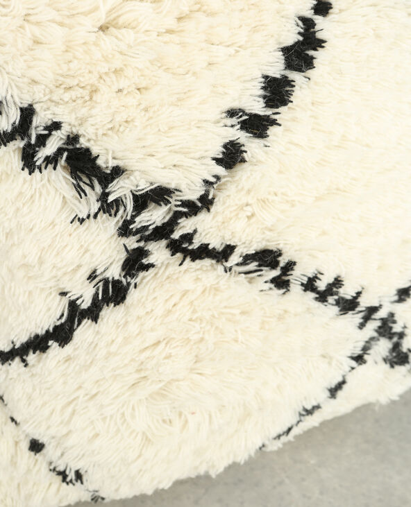 Grand coussin berbère à pompons blanc - Pimkie