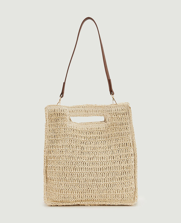 Cabas en paille blanc - Pimkie