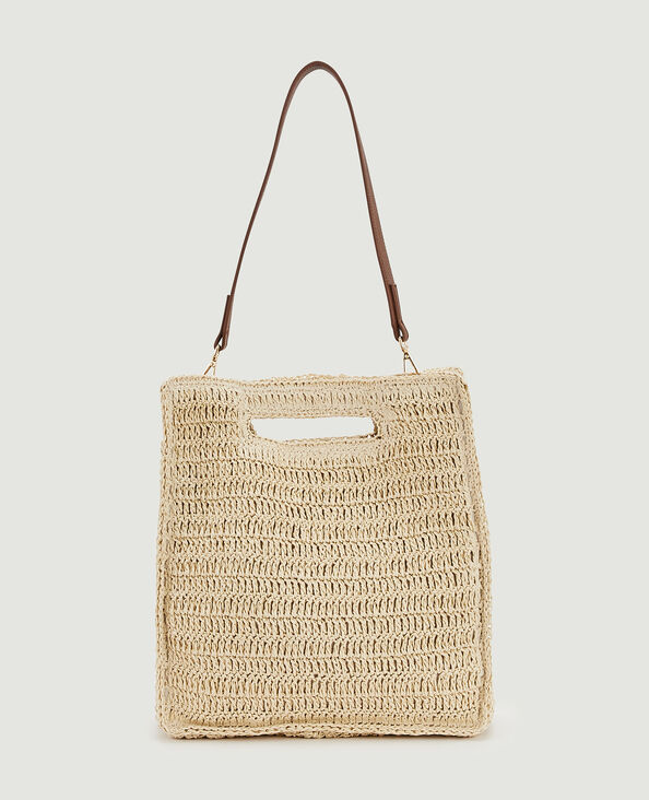 Cabas en paille blanc - Pimkie