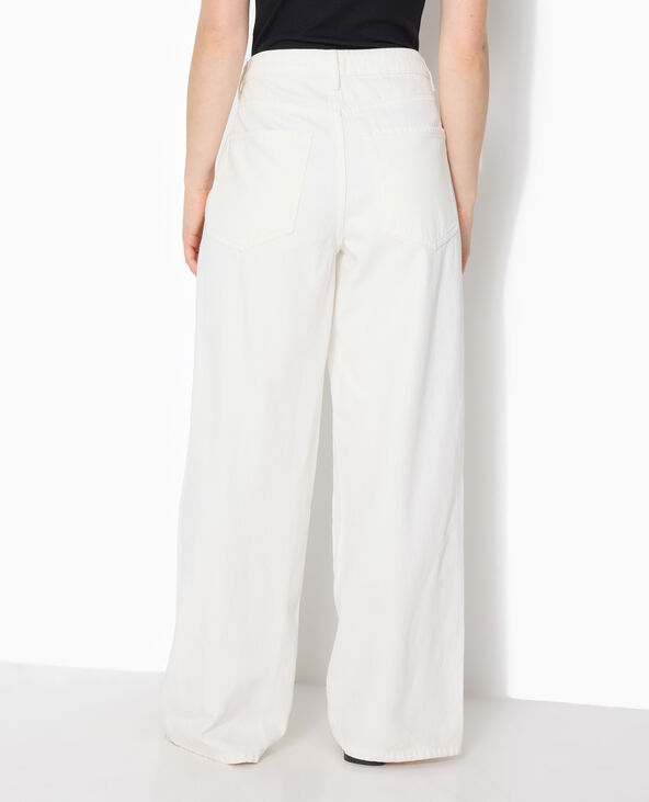 Jean baggy taille basse écru - Pimkie