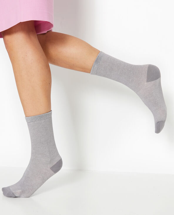 Chaussettes en maille chinée écru - Pimkie