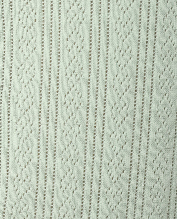 Gilet ajouré vert de gris - Pimkie