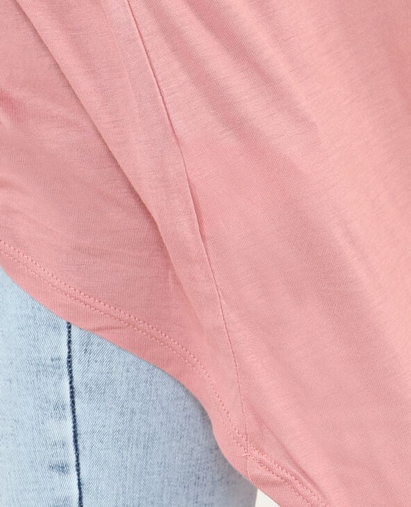 T-shirt long vieux rose - Pimkie