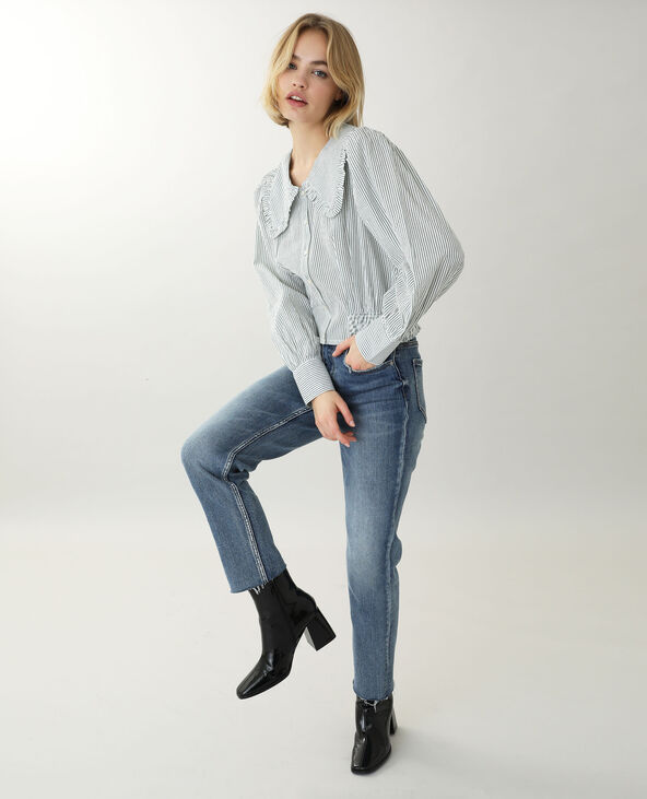 Chemise à grand col blanc - Pimkie