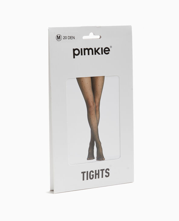 Collants fins avec pois plumetis noir - Pimkie