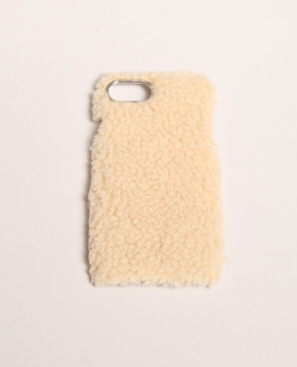 Coque iPhone fourrure blanc - Pimkie