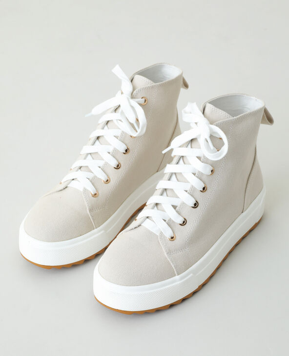 Baskets hautes plateformes rose clair - Pimkie