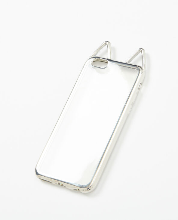 Coque oreilles de chat argenté - Pimkie