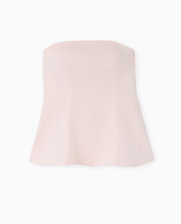 Top bustier peplum rose clair - Pimkie
