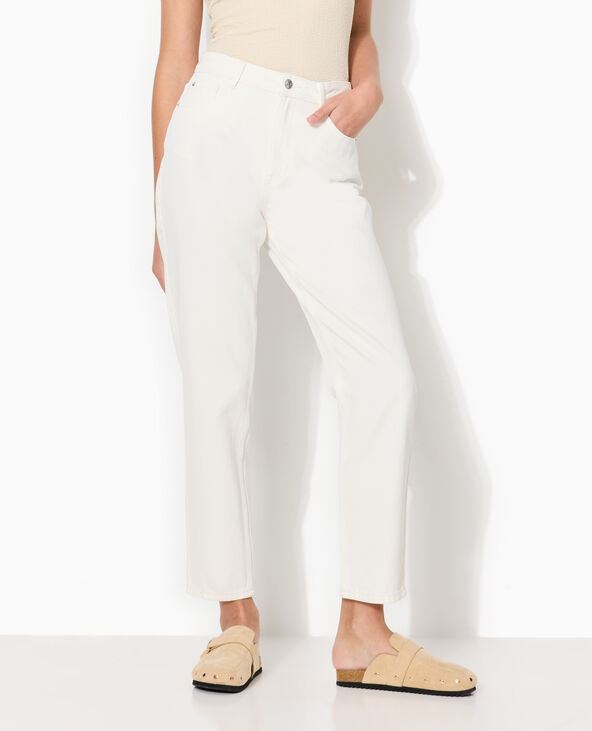 Jean mom taille haute blanc - Pimkie