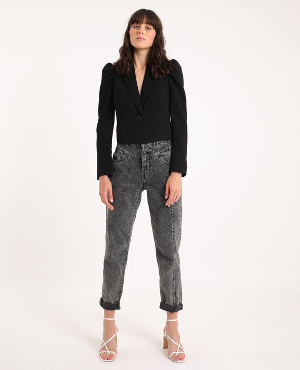 Veste à manches bouffantes noir - Pimkie
