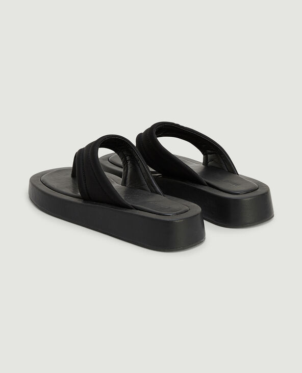 Tongs plateformes noir - Pimkie