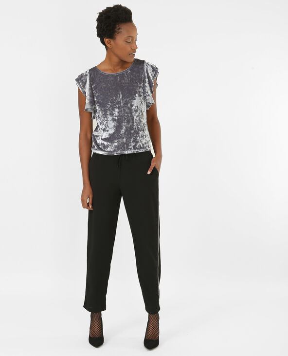 T-shirt velours argenté - Pimkie