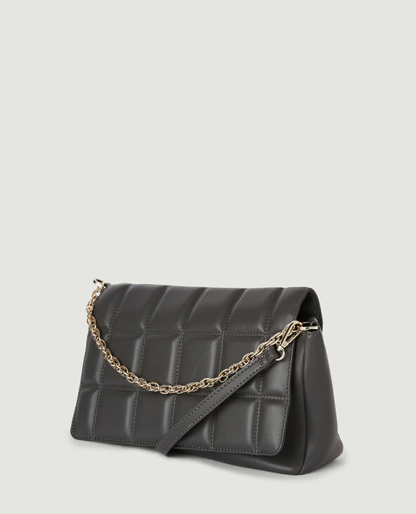 Sac matelassé avec chaîne gris foncé - Pimkie