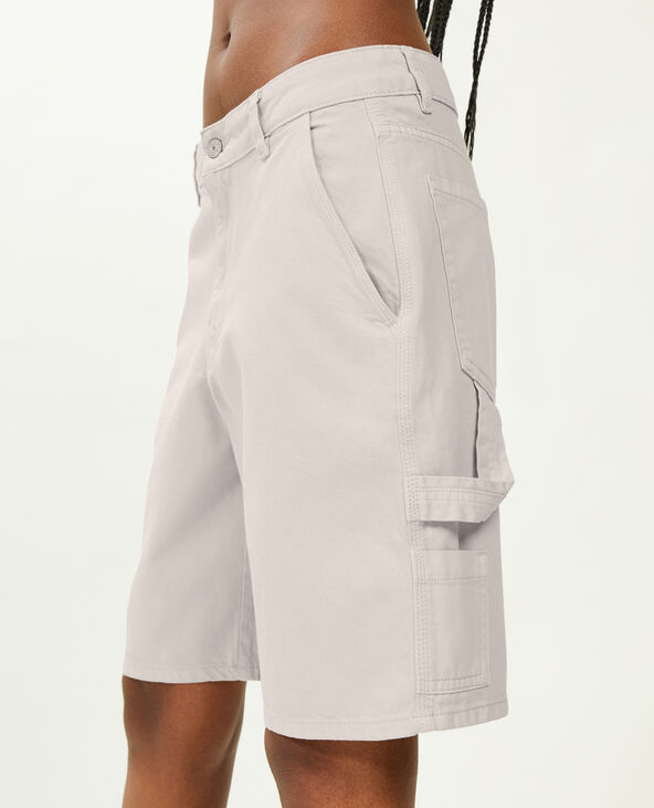Bermuda charpentier cargo blanc - Pimkie
