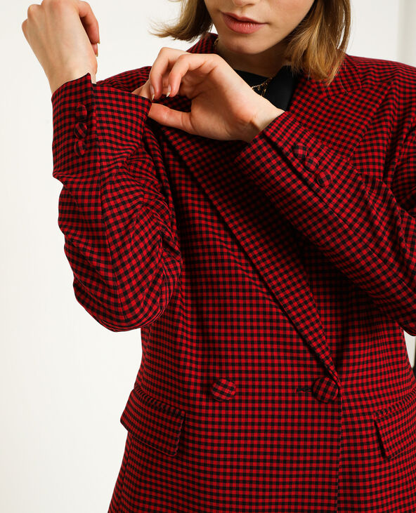 Veste vichy bordeaux - Pimkie