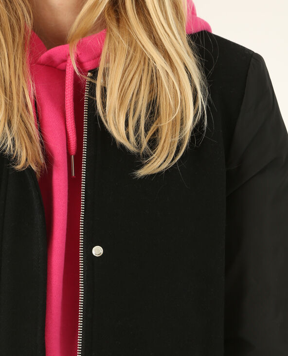 Manteau esprit teddy noir - Pimkie