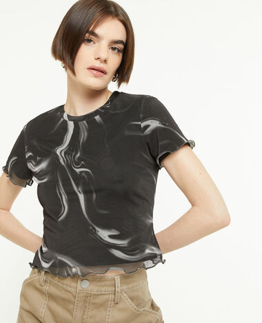 Top court en tulle noir - Pimkie