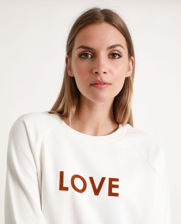 Sweat LOVE blanc - Pimkie