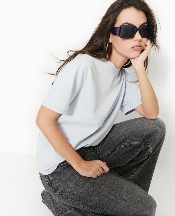 T-shirt oversize effet délavé bleu - Pimkie