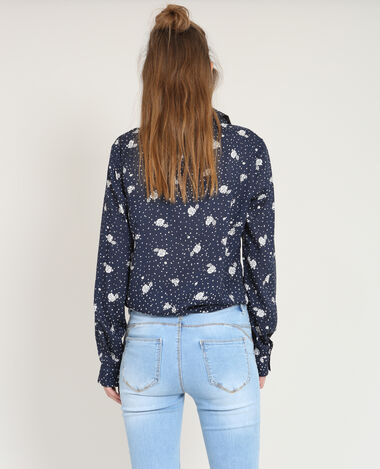 Chemise imprimée bleu marine - Pimkie