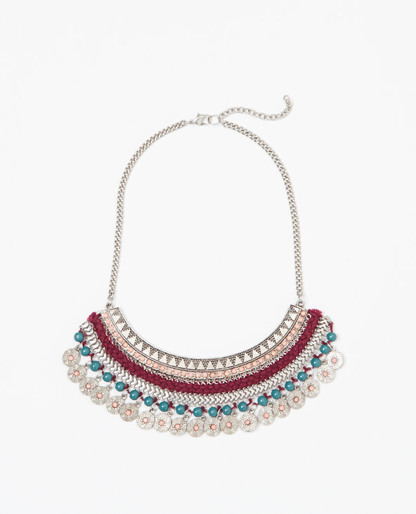 Collier plastron argenté - Pimkie