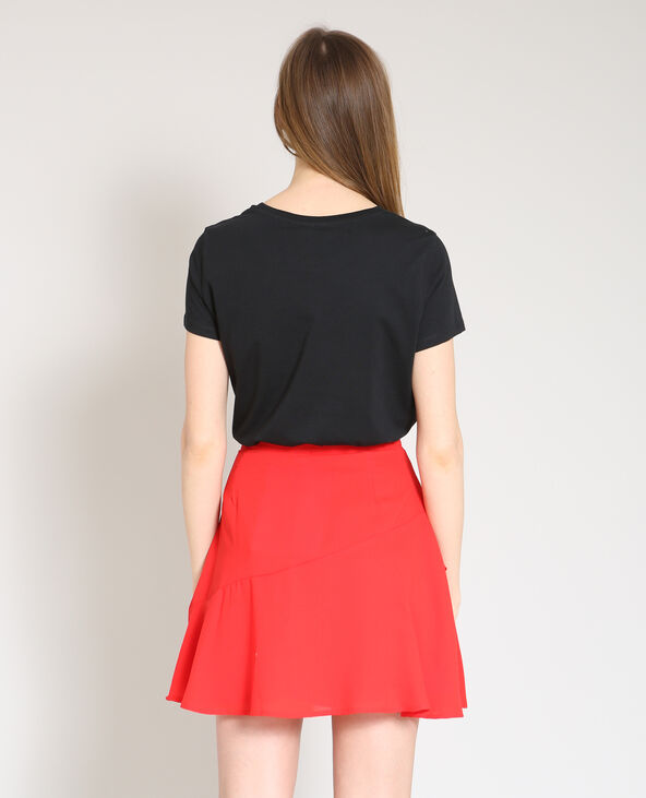 T-shirt brodé noir - Pimkie