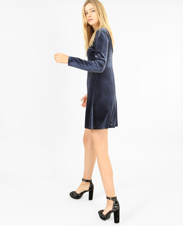 Robe velours bleu marine - Pimkie