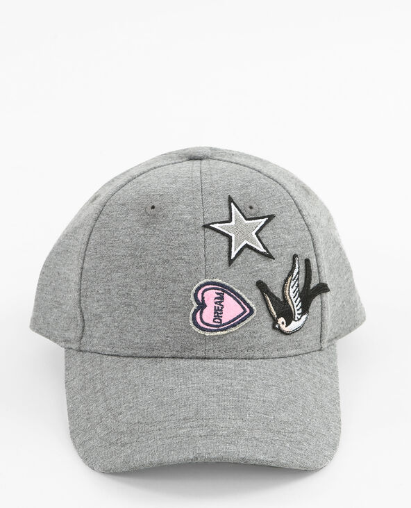 Casquette à patchs gris foncé - Pimkie