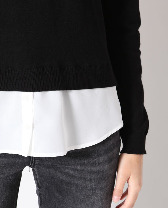 Pull chemise noir - Pimkie