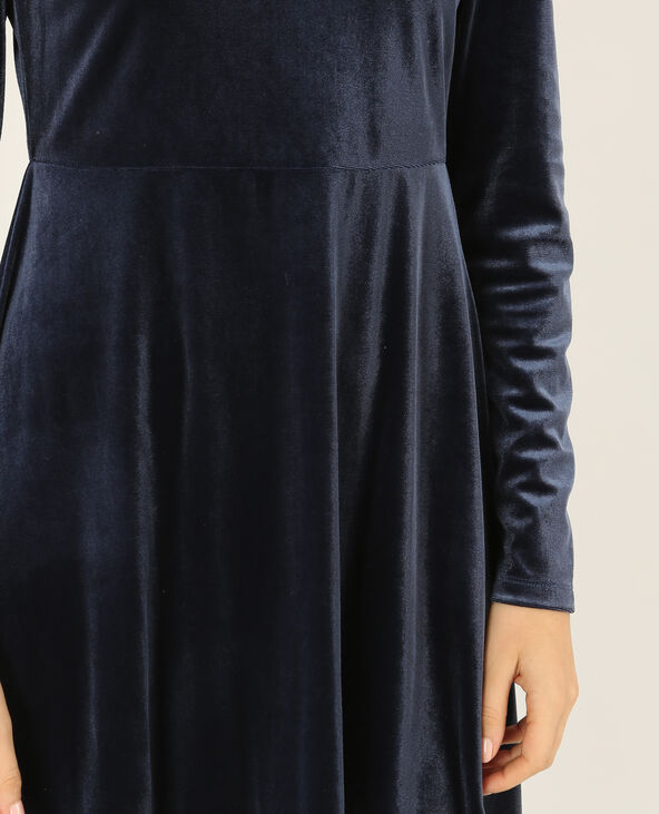 Robe velours bleu marine - Pimkie