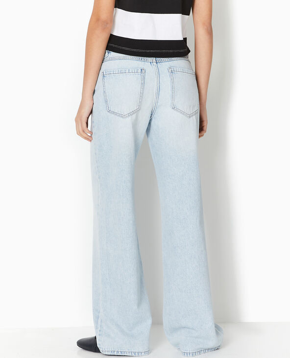 Jean wide taille basse bleu clair - Pimkie